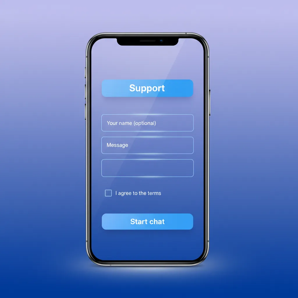 Hilfe & Support: 24/7 Live-Chat in der App, E-Mail-Support und FAQ/Leitfäden im Support-Center.