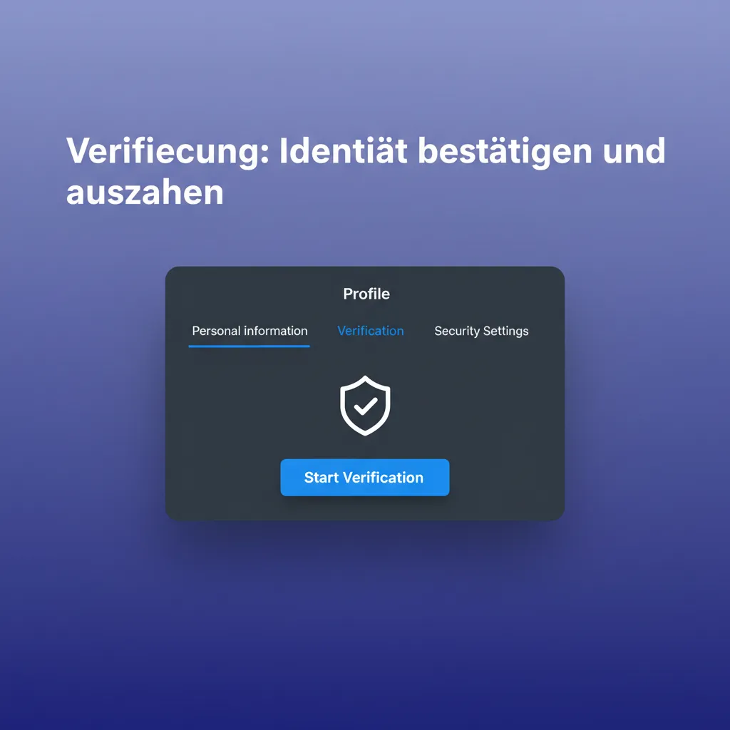 Verifizierung: Identität bestätigen für Auszahlungen – Checkliste: E‑Mail/SMS, Ausweis+Selfie, Adresse, Zahlungsmittel.