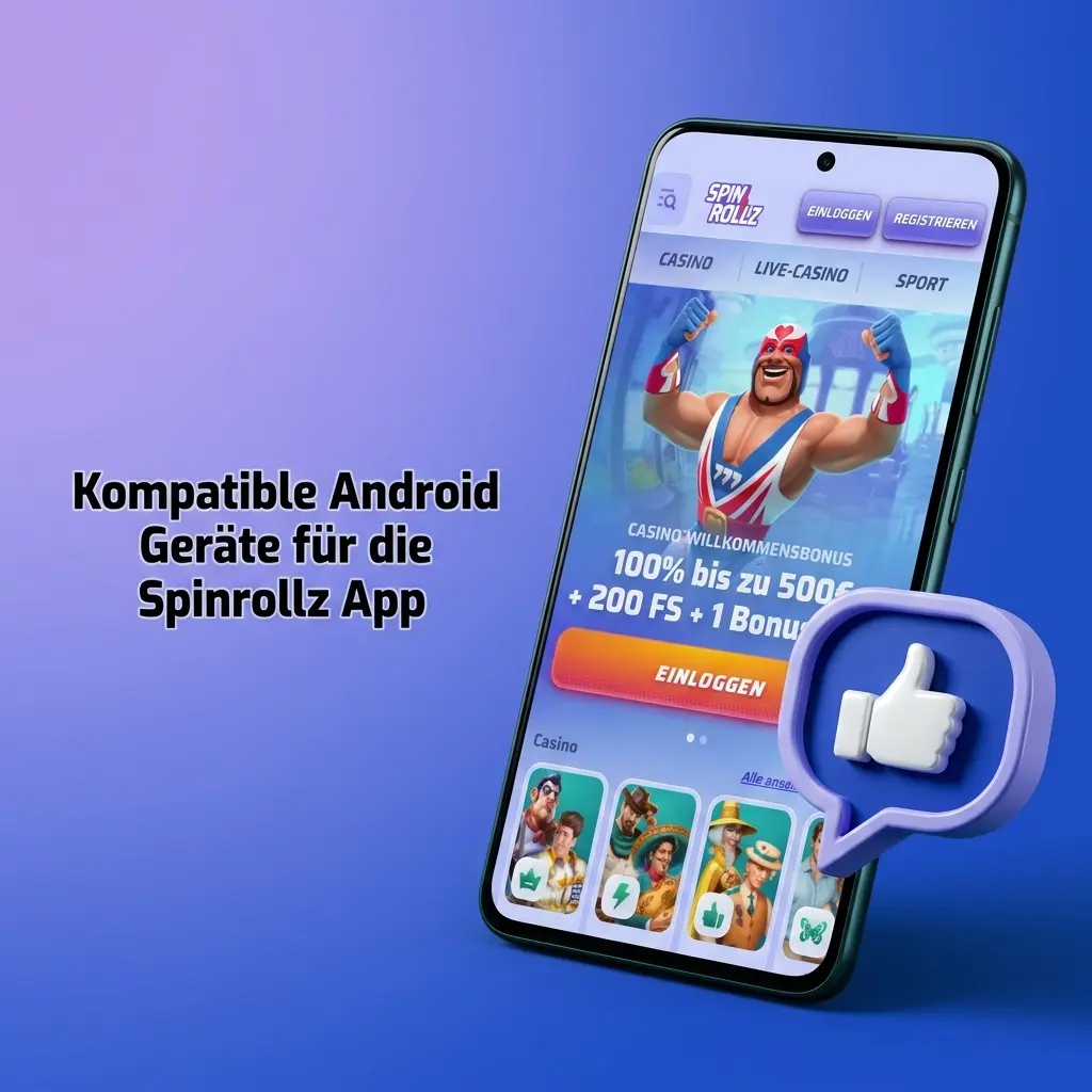 Kompatible Android Smartphones für die Spinrollz App
