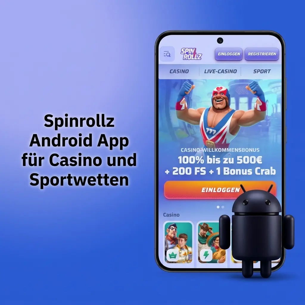 Spinrollz Android App auf einem Smartphone