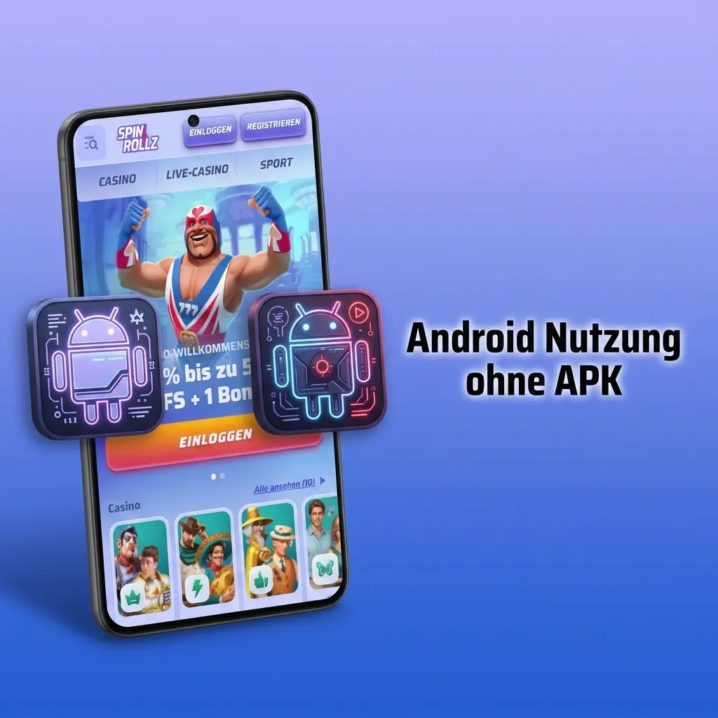 Android Nutzung der Spinrollz Website ohne APK