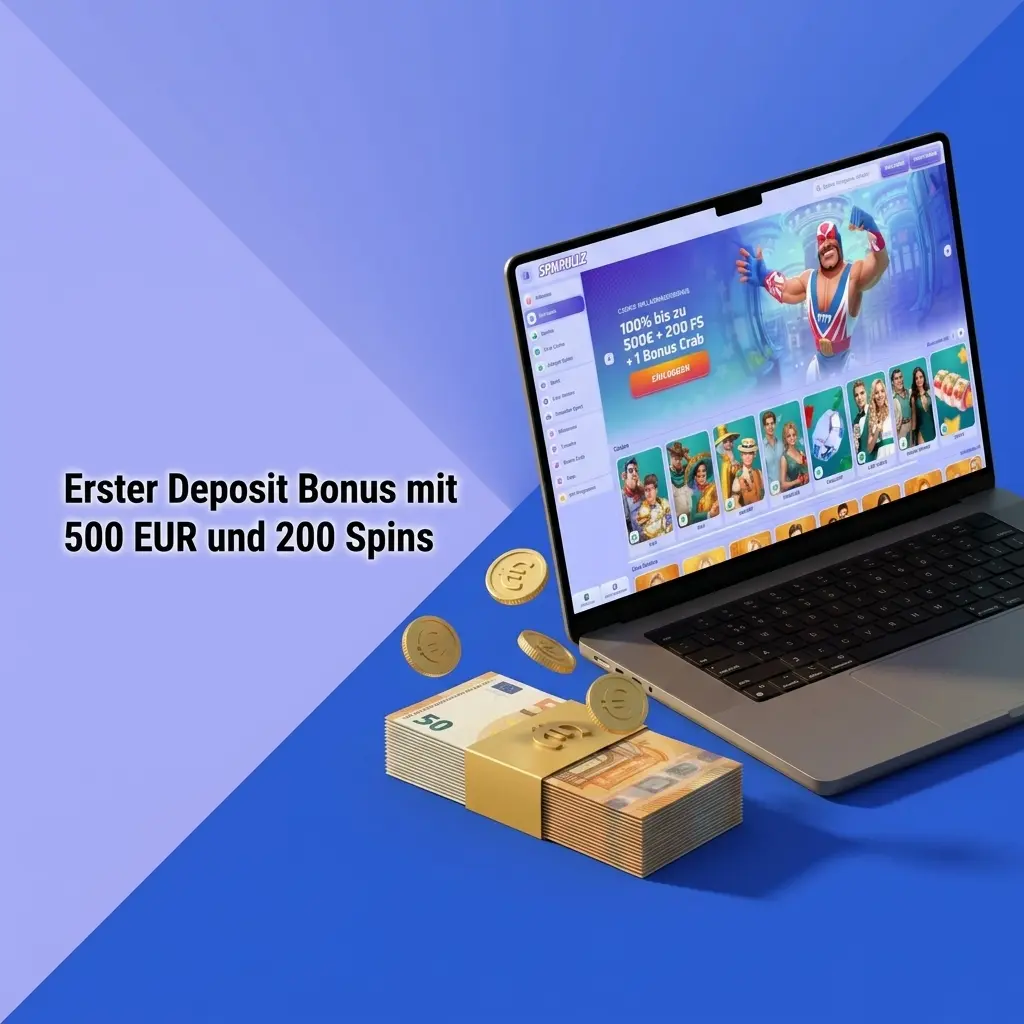 Casino Willkommensbonus mit 500 EUR und 200 Spins