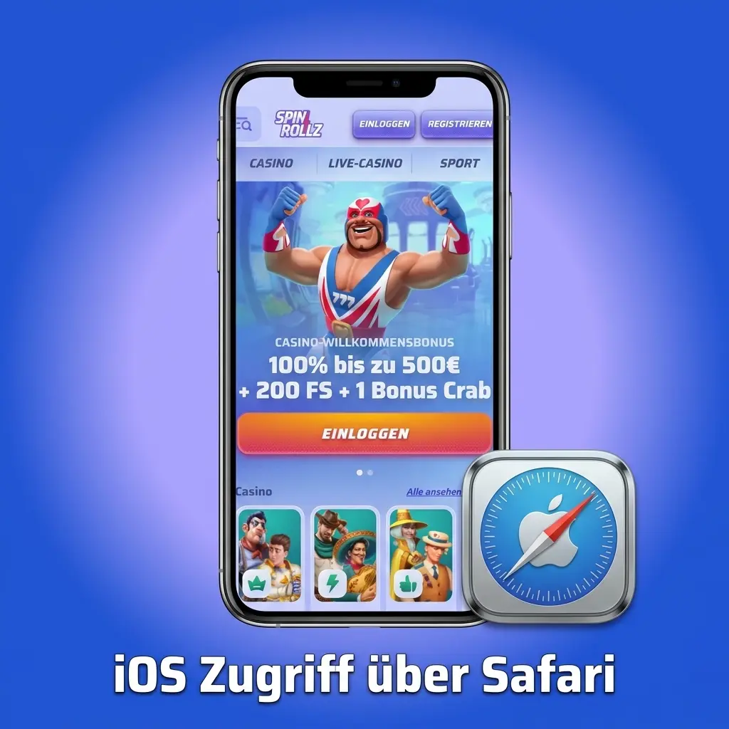 iOS Zugriff auf Spinrollz über Safari
