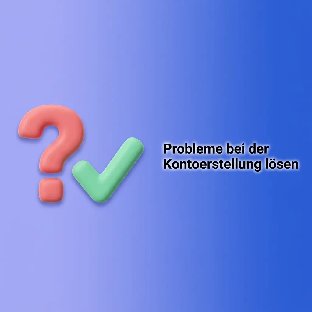 Hilfe bei Problemen während der Kontoerstellung