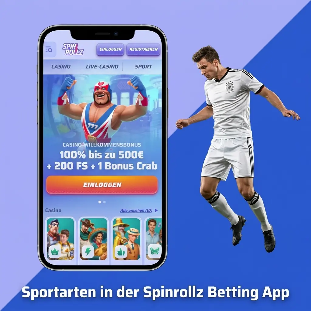Sportwetten in der Spinrollz Betting App