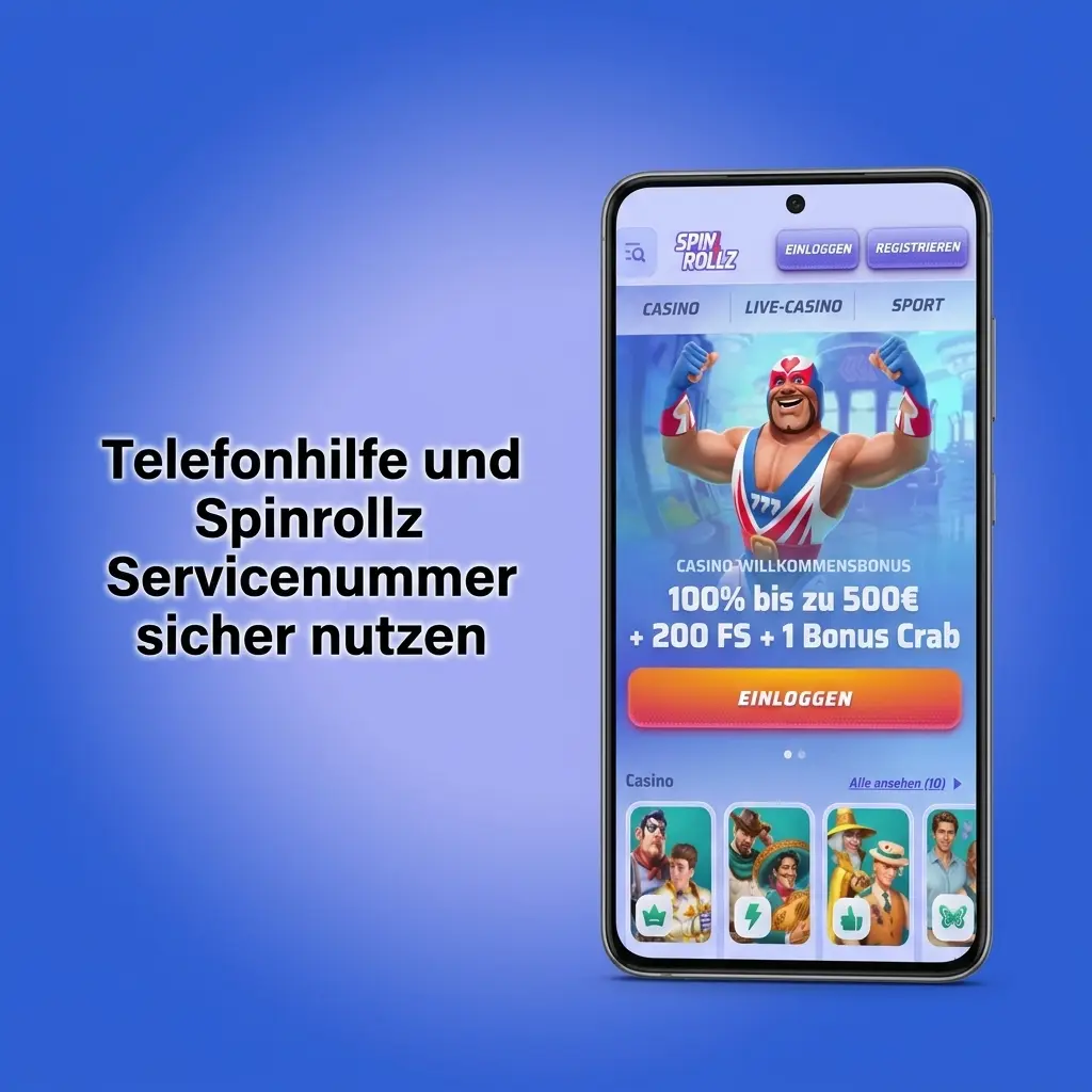 Spinrollz Telefonhilfe und sichere Servicenummer