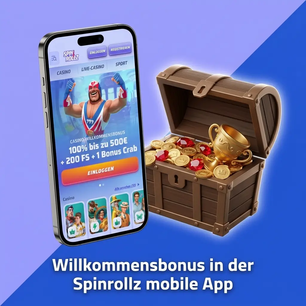 Willkommensbonus in der Spinrollz mobile App